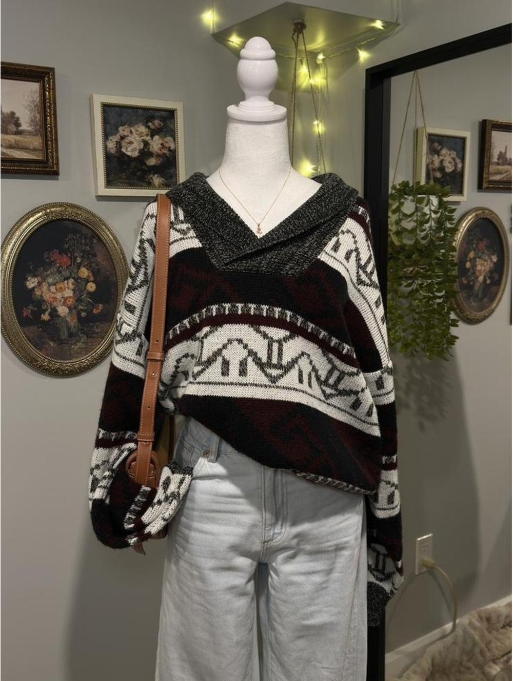 Chams pepper grey knit sweater